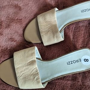 Merrozi - Tan Leather Sandals in Size 8